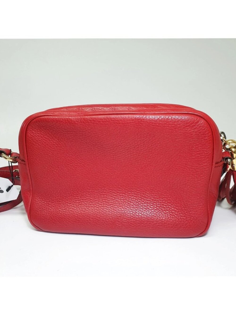 Authentic Gucci Soho Disco Small Leather Crossbody Red | GG Logo Camera Bag - Picture 3 of 12